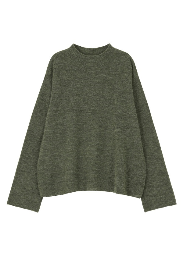 商品写真:ブラッシュドニット / ニットプルオーバー (khaki)