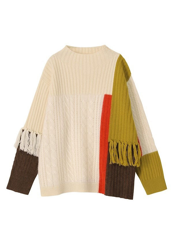 商品写真:off white / ブロックインターシャ / プルオーバー