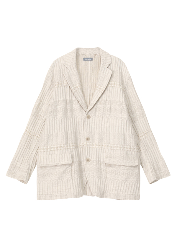 商品写真:ジャケット/ユニセックス BIZENガンジーWAVE/off white