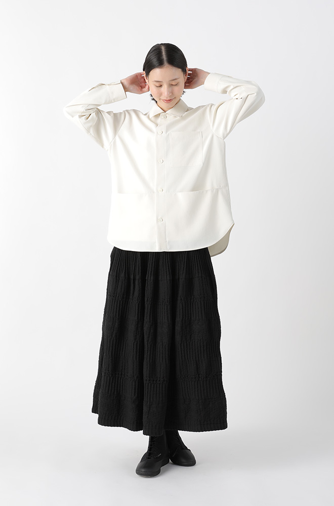 写真:BIZENガンジーWAVE / スカート (black)/女性モデル着用イメージ